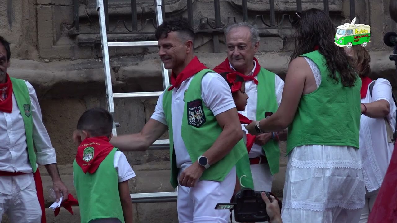 Santa Ana Tudela 2023: Saludo, Homenaje e Imposicion del Pañuelo Rojo a la Patrona Peña La Jota