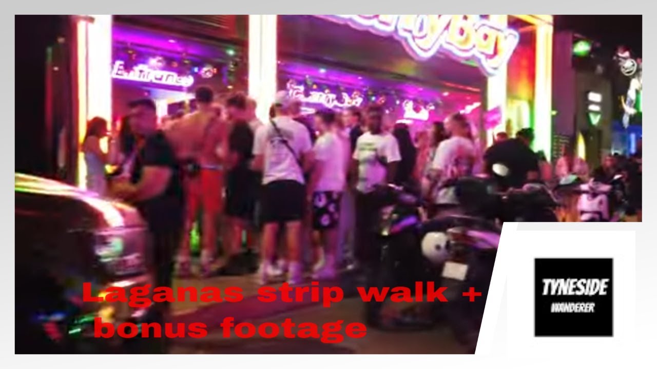 Laganas Nightlife a walk of the laganas strip zakynthos zante main strip +bonus footage 🇬🇷 #laganas