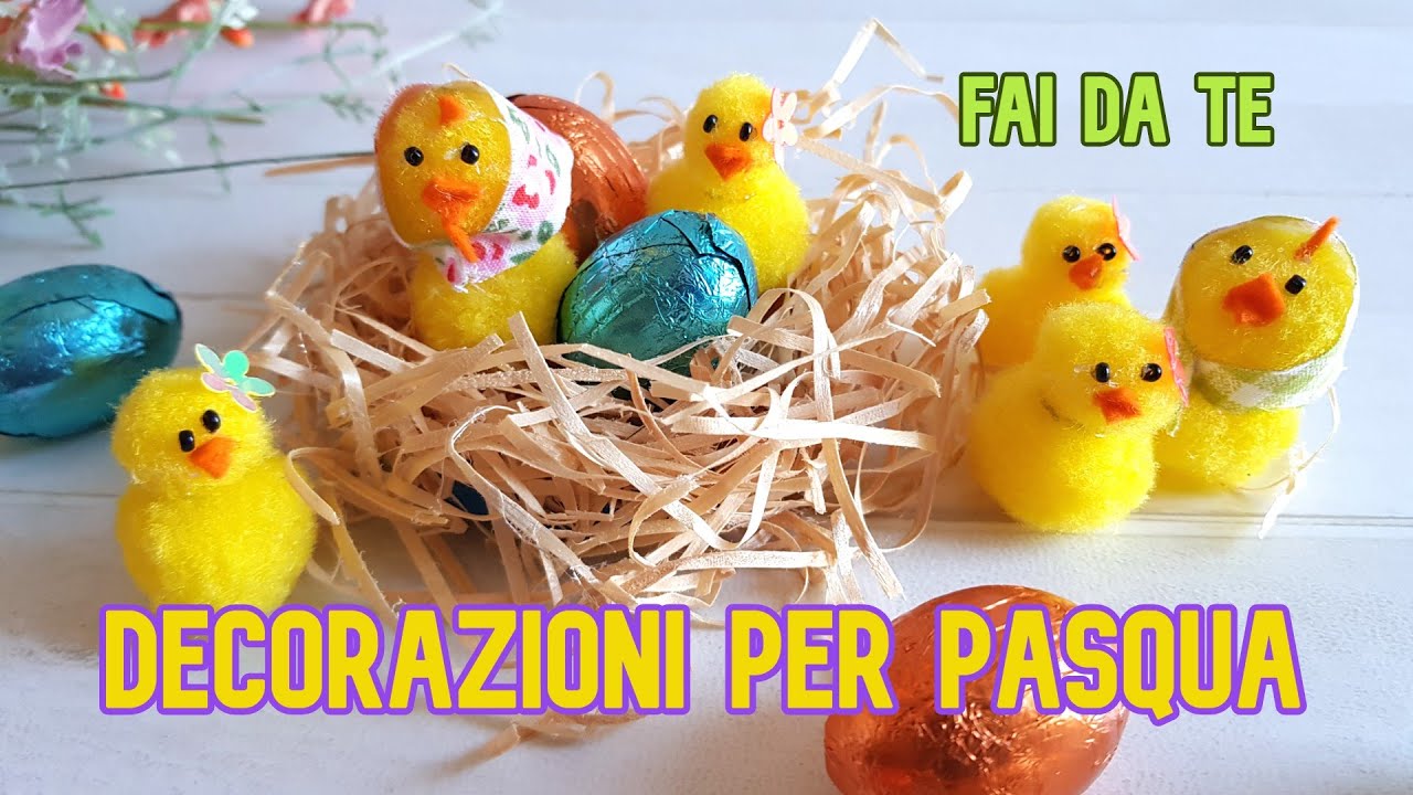PULCINI di PASQUA - SEGNAPOSTO PASQUALI fai da te FACILI (2020) DECORAZIONI per la TAVOLA