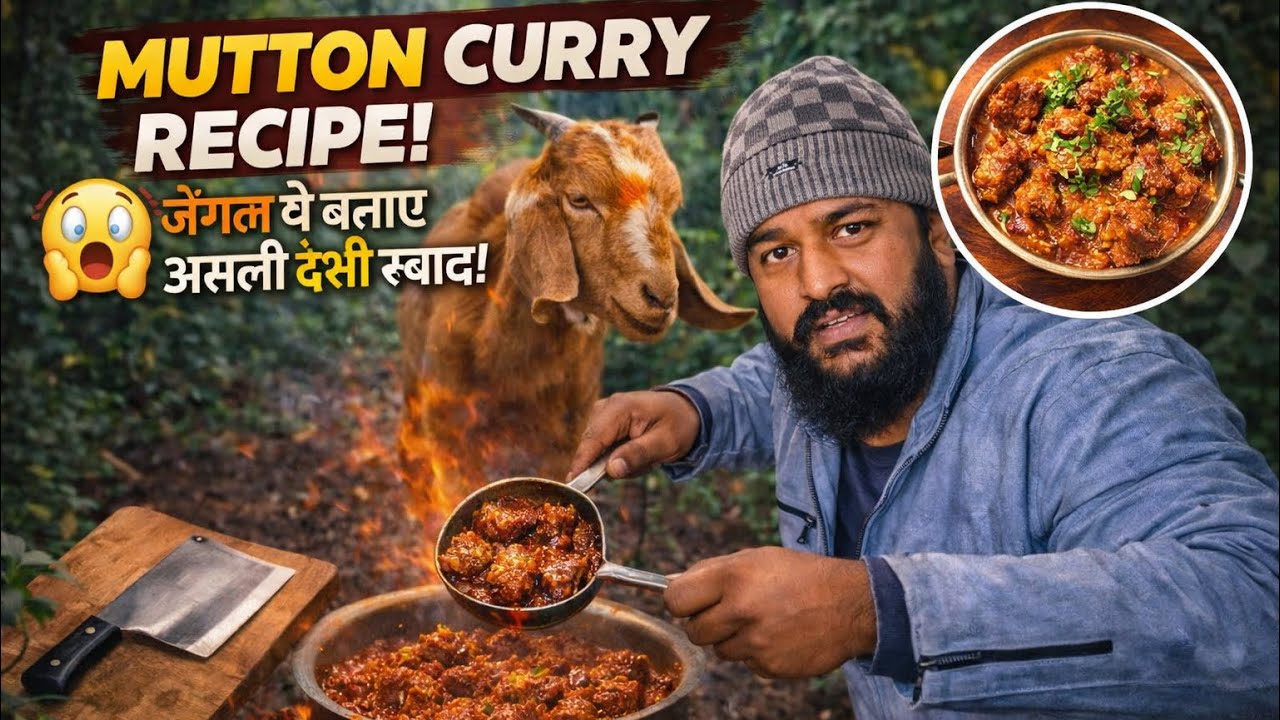 Desi Mutton Curry on Wood Fire | Outdoor Cooking India