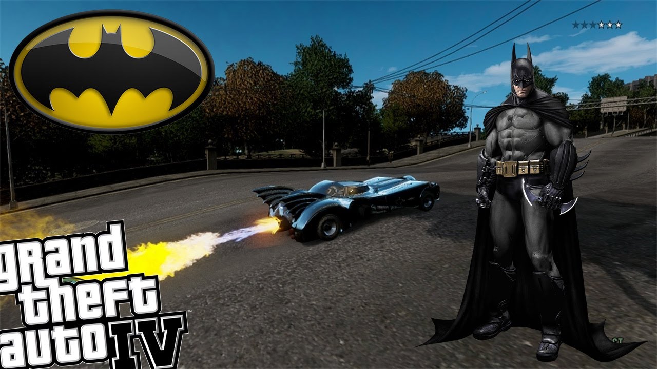 GTA IV Batman Mod - Awesome Batmobile with Real Weapons