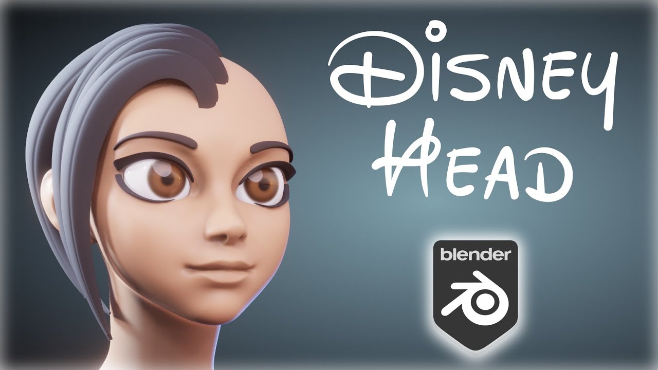 Скульптурирование в Blender, мультяшная, стилизованная, голова в стиле Диснея