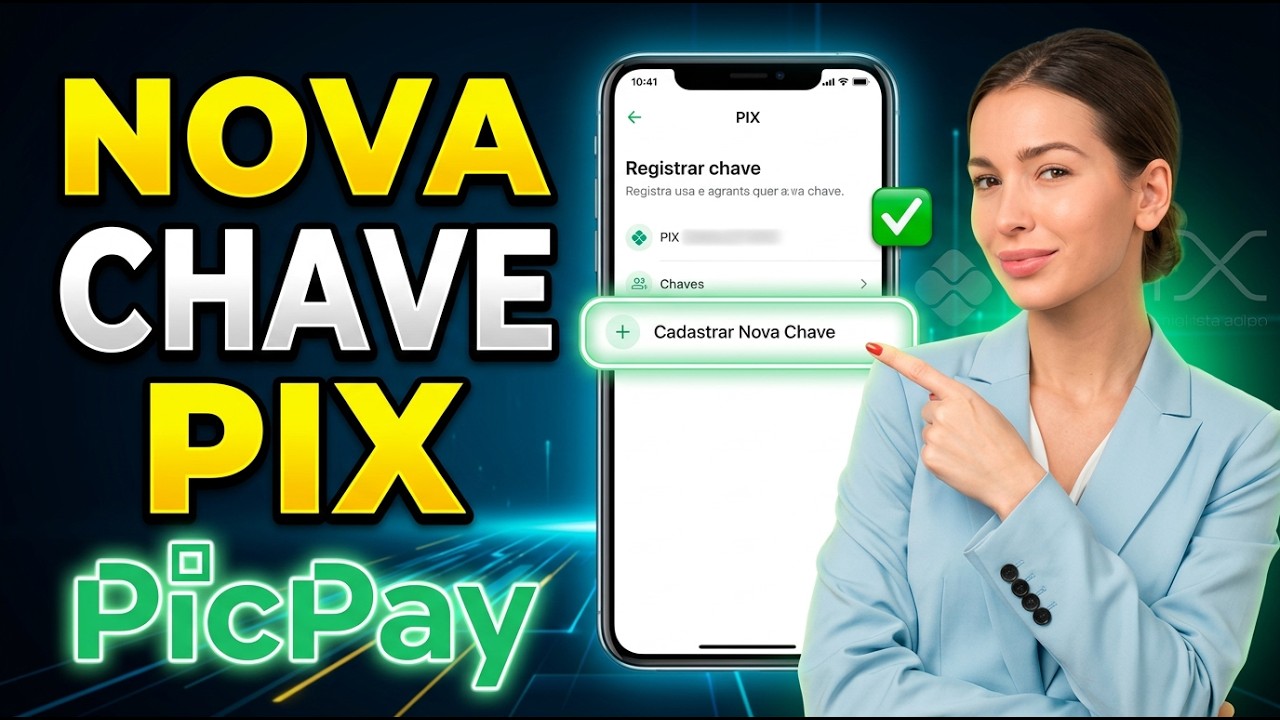 Como Cadastrar  Chave pix no APP Picpay - Aprenda como cadastrar uma nova chave pix no app picpay