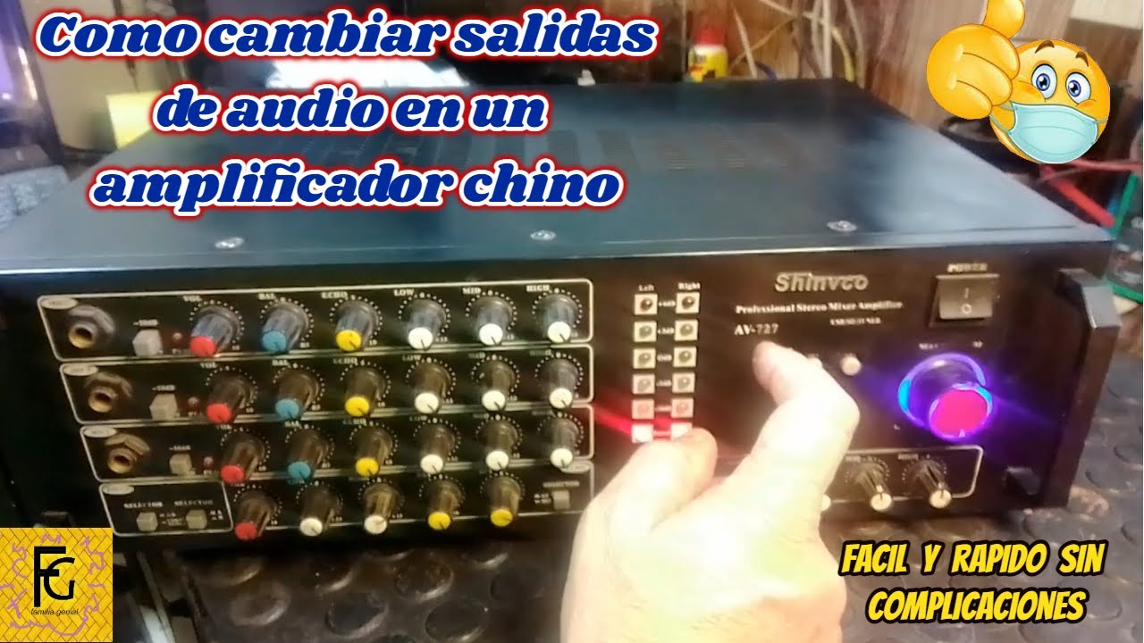 COMO REPARAR AMPLIFICADOR DE SONIDO CHINO CON SALIDAS MALAS  👈🍀