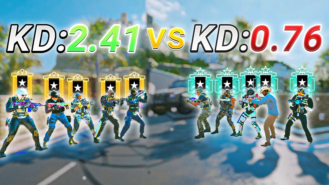HIGH KD GOLDS VS LOW KD PLATS IN RAINBOW SIX SIEGE