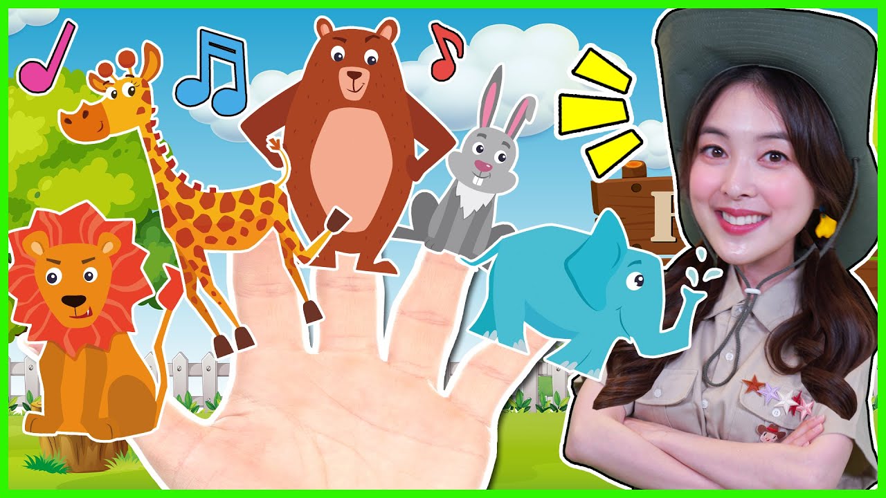 Five Finger Family Animals kids Song-Nursery Rhymes & Kids Songs 동물원 핑거송 [다니유치원]