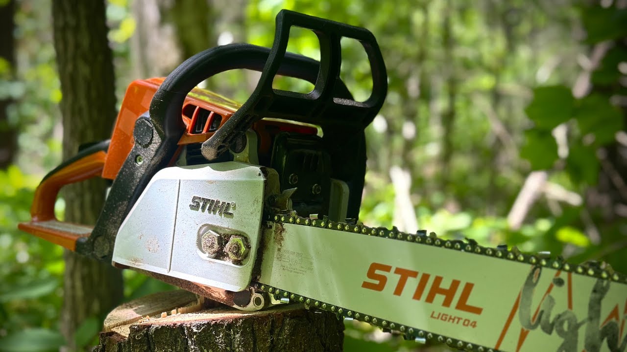 First Time Using My Stihl MS250 | ASMR Chainsaw Camping in the Woods