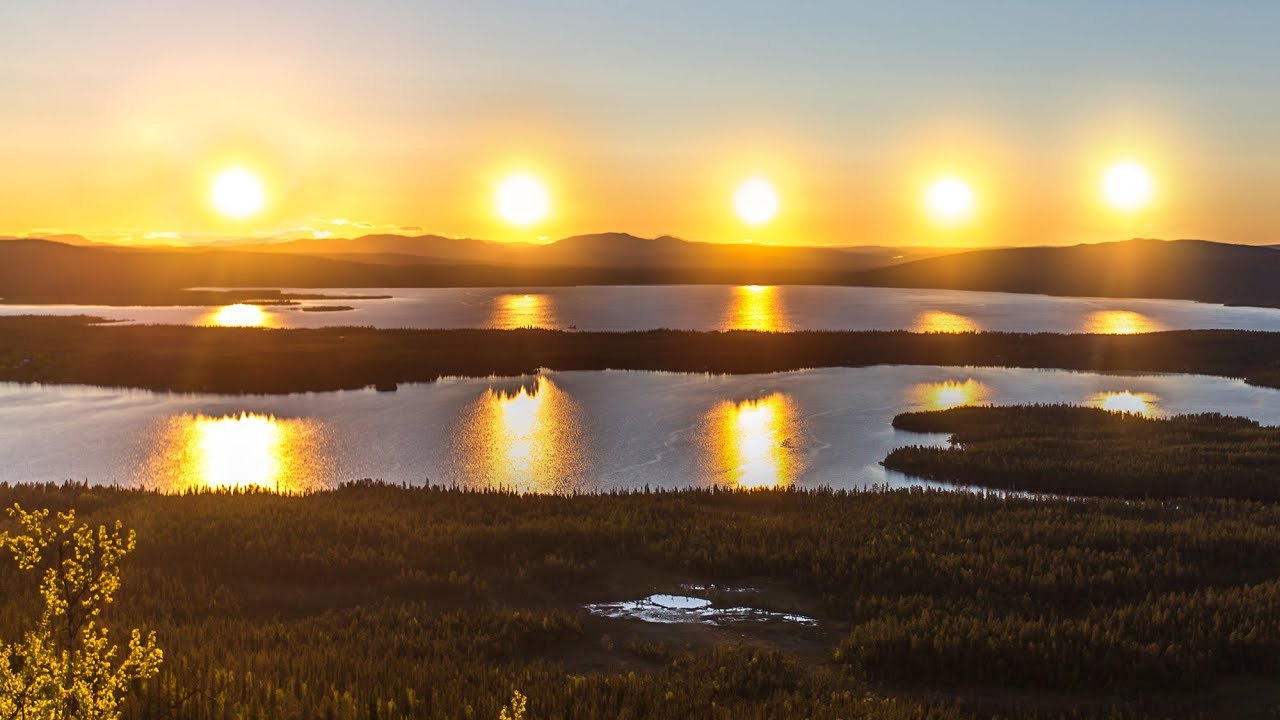 Kiruna in Swedish Lapland - the Aurora borealis and midnight sun