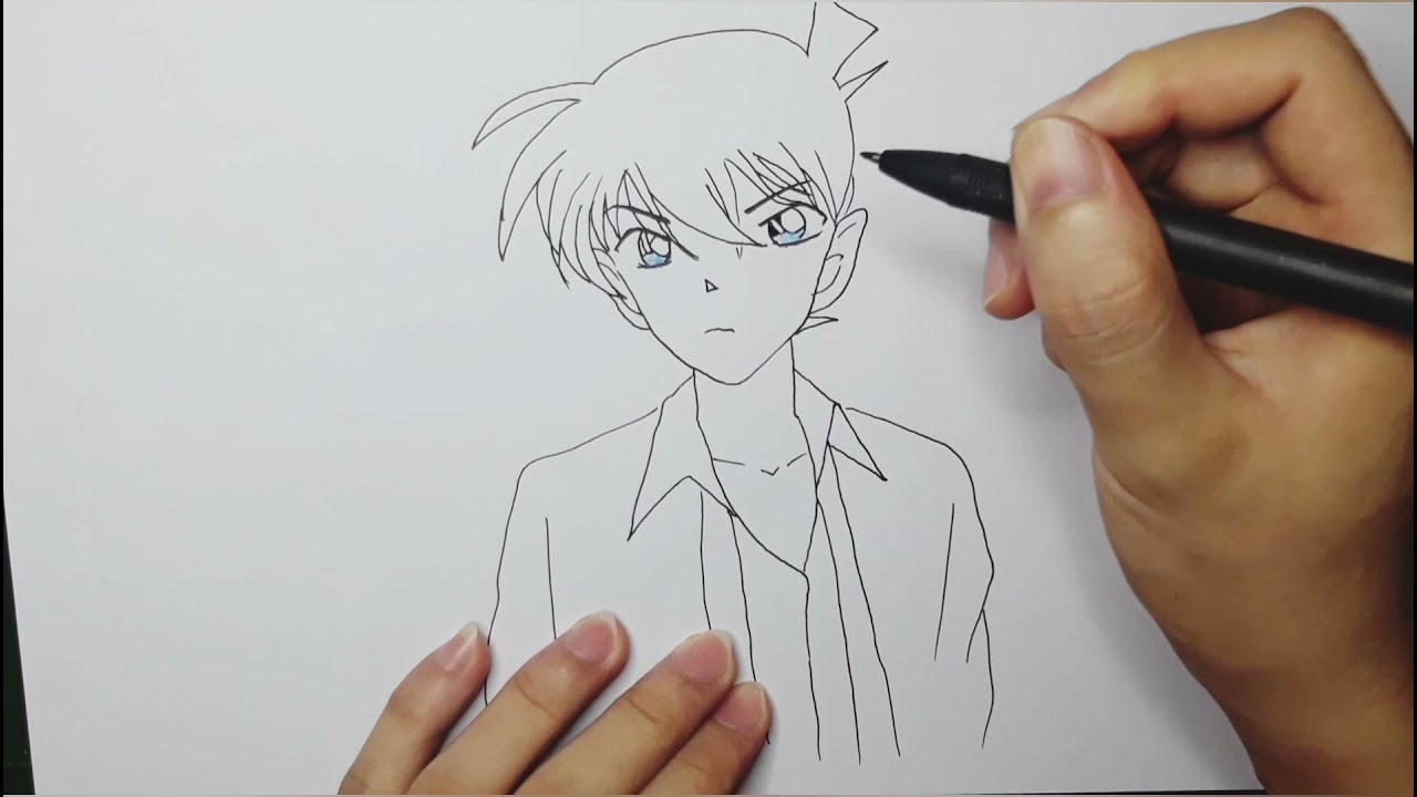 Cách vẽ shinichi kodo/conan thám tử lừng danh/Ngọc NguyễnTV/vẽ nhân vật hoạt hình.