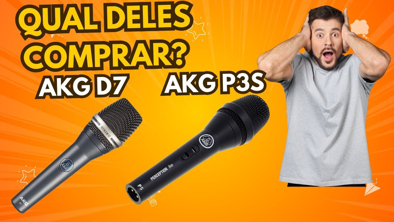 MICROFONE AK D7 OU P3s QUAL DELES COMPRAR? DEPENDE DE COMO VAI USAR..SAÍBA COMO ESCOLHER SEU MICROFO