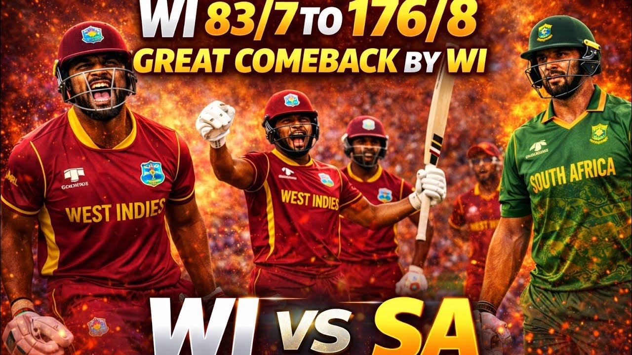 WI 83/7 to 176/8 😱 Massive Comeback! | WI vs SA Mid Innings Live Analysis | T20 WC 2026