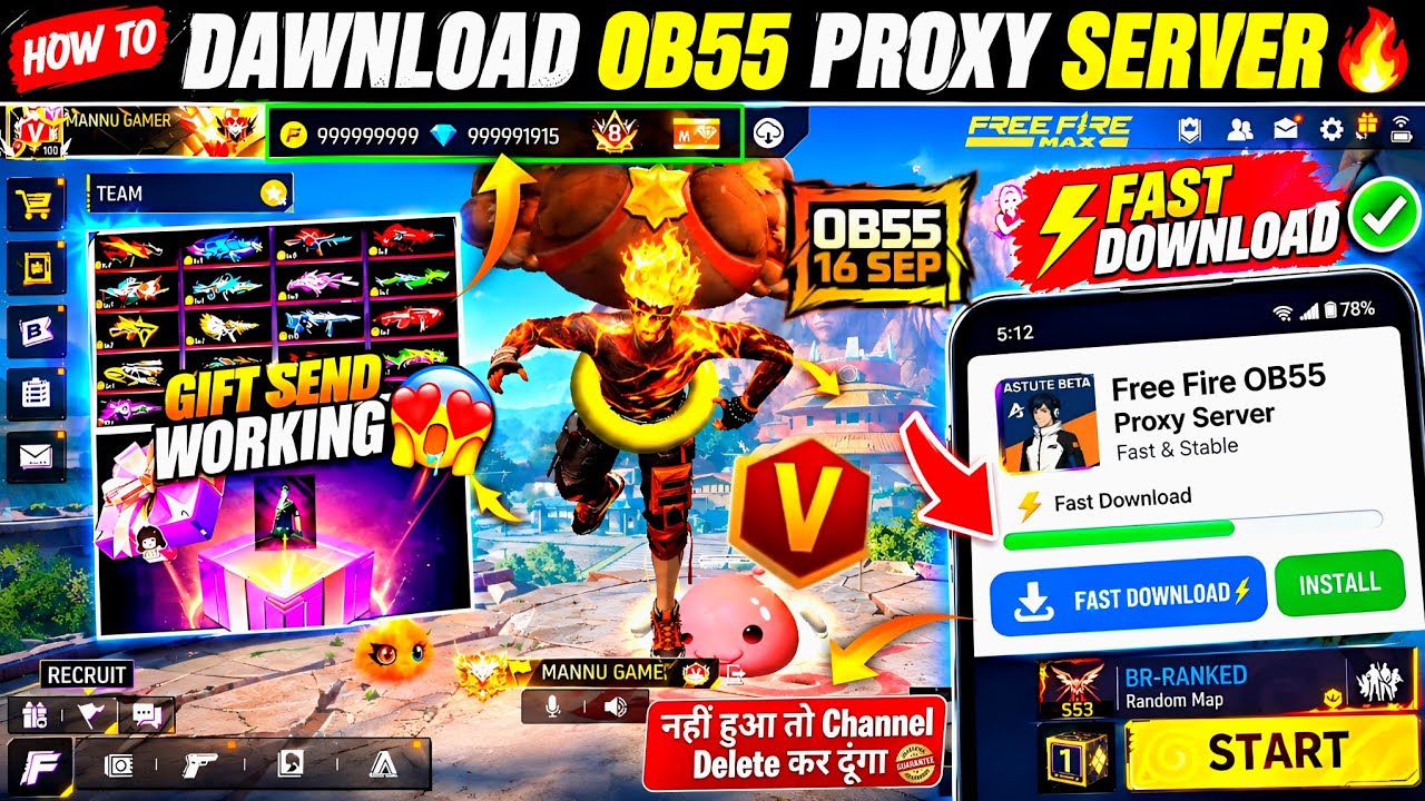 How To Download Proxy Server 💯😱🔥, proxy Server Free Fire Kaise Download Karen, Ob55 Proxy Server ff