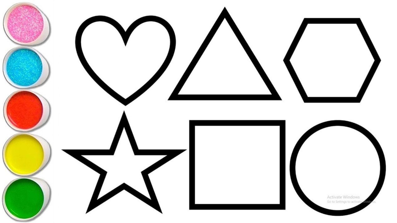 Shapes drawing for kids, Learn 2d shapes, colors for toddlers | Preschool Learning part - 6