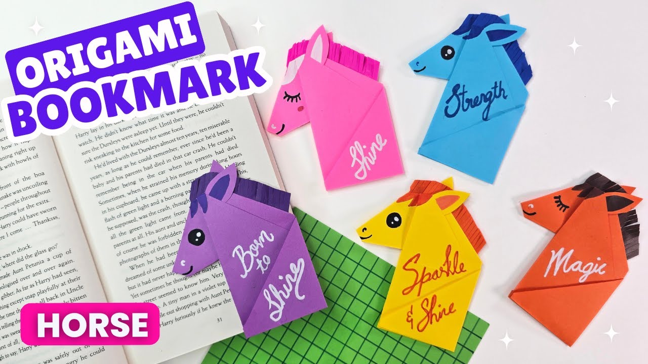 ORIGAMI HORSE BOOKMARK | HOW TO MAKE PAPER HORSE