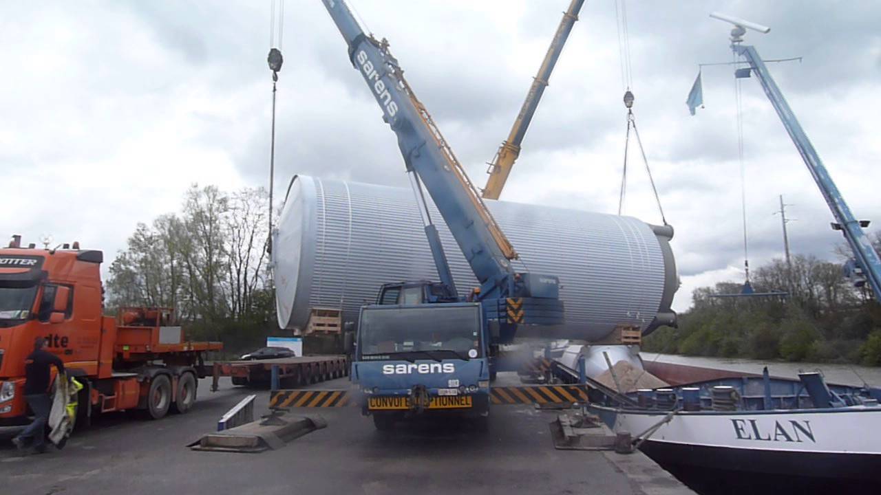 Convoi exceptionnel SDTE + grues SARENS