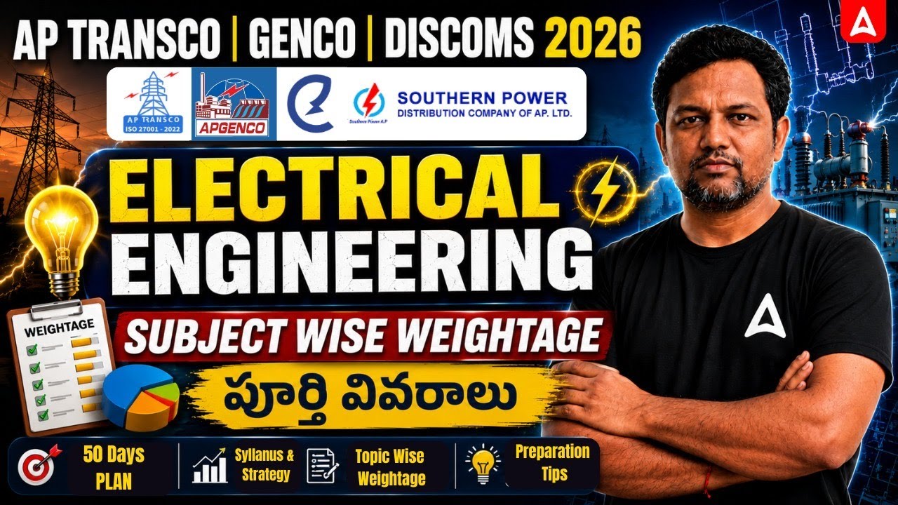 AP TRANSCO, GENCO, DISCOMS 2026 | AEE Electrical Subject Wise Weightage | AP AEE Notification 2026