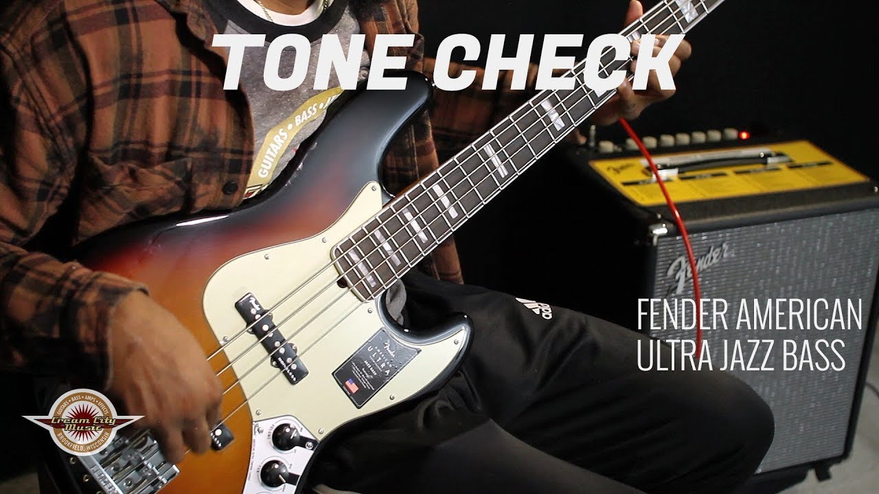 TONE CHECK: Fender American Ultra Jazz Bass Guitar Demo | No Talking