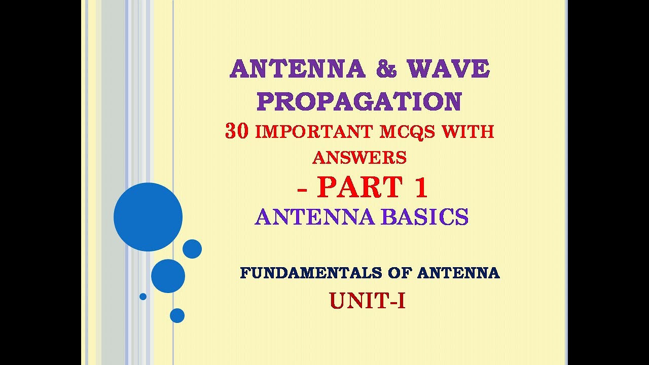 EC6602 MCQ | Antenna and wave propagation MCQ | AWP MCQ |  UNIT 1 | Antenna basics PART 1