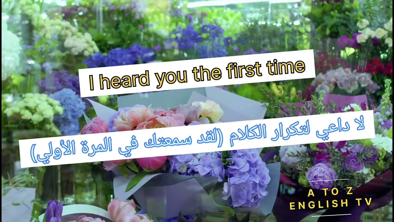 اتعلم كل يوم جملة إنجليزية جديدة مع a to z English TV Day 22