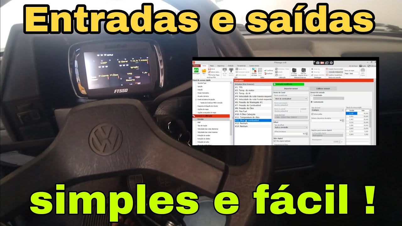 Como configurar entradas e saídas na sua fueltech, 1.ª partida do motor, parte 2, FT 450 até 600.
