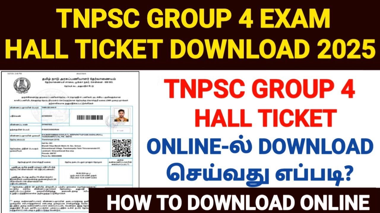 tnpsc group 4 hall ticket download 2025|how to download tnpsc group 4 hall ticket|group 4 hallticket