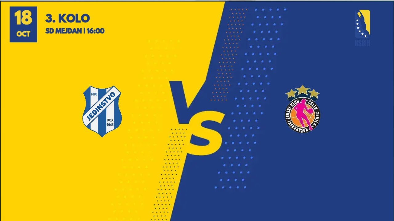KK Jedinstvo vs KŽK Čelik BH Telecom | 3. kolo | KSBIH | 2025/2026