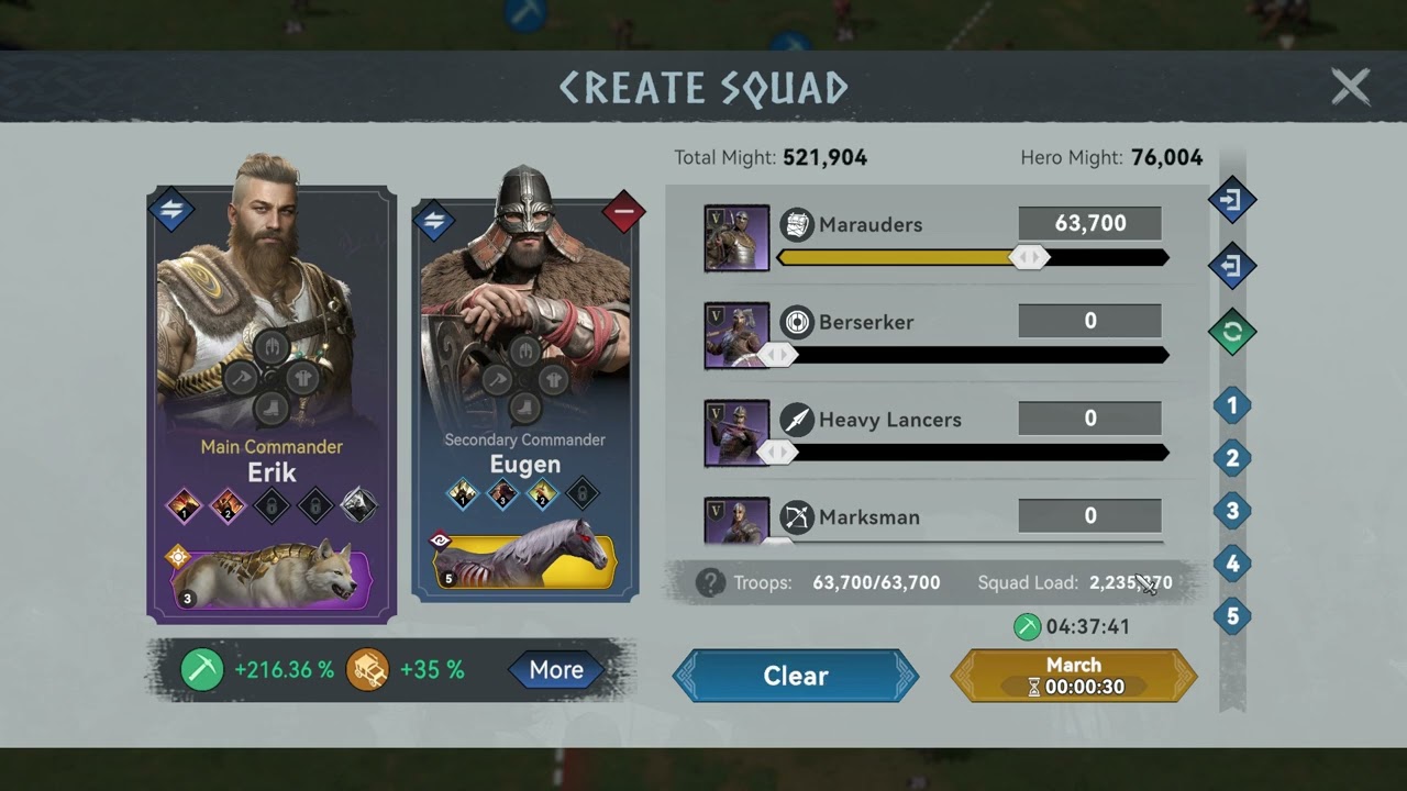 Gathering troops setting. viking rise