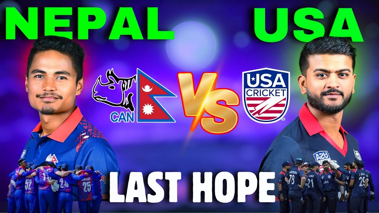 CWC league 2: Nepal vs USA cricket match live . match analysis , winning probability #nepalvsusa