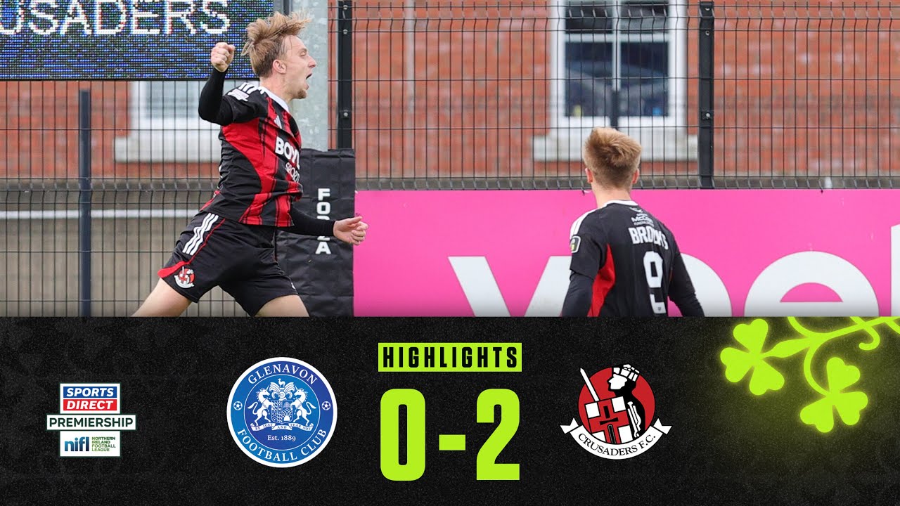 Brooks & Anderson score as Crues win at Mourneview! | Glenavon 0-2 Crusaders | #sportsdirectprem