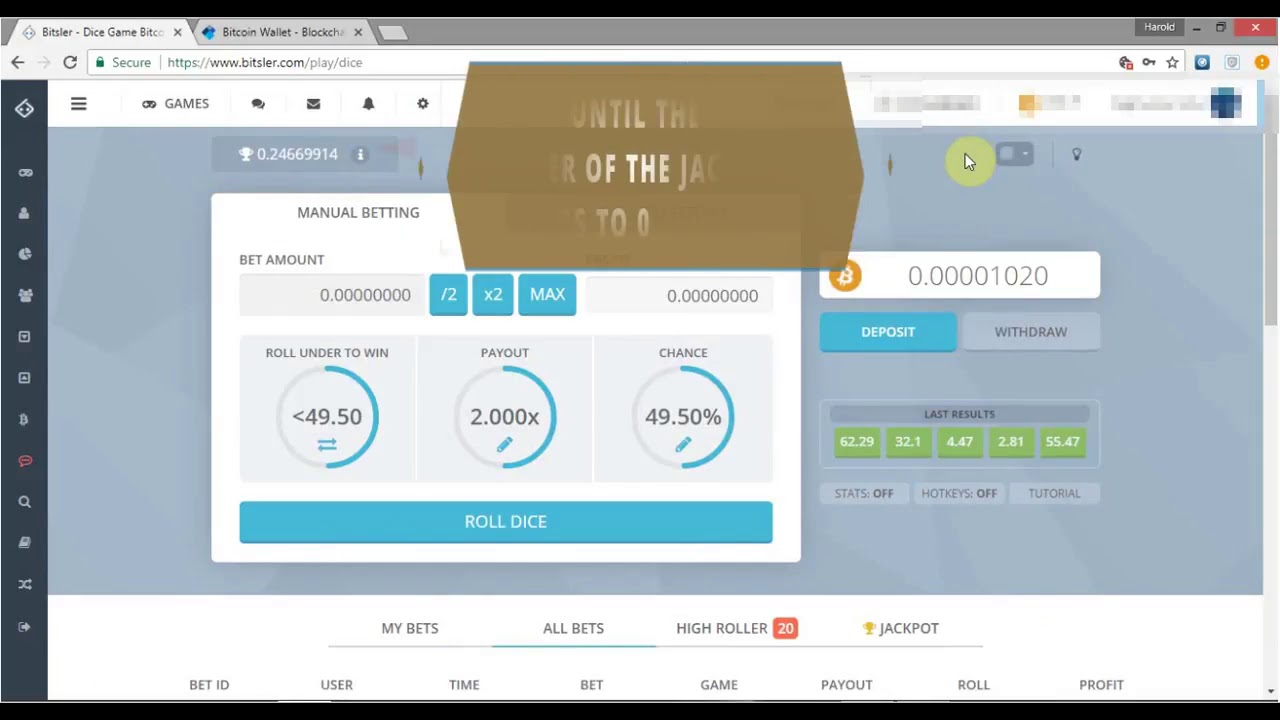 BITSLER 1000% Win Strategy 1.0 BTC in 30 minutes!!!!