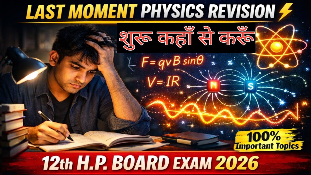 Physics Last Moment Revision | आखिर शुरू कहाँ से करूँ? ⚡ | 12th H.P. Board Exam 2026