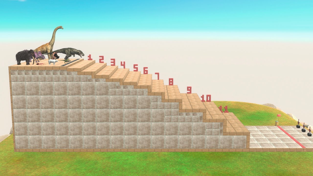 Giant Stair Race - Animal Revolt Battle Simulator