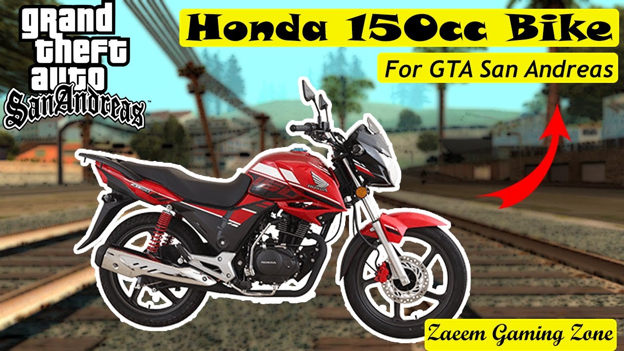 Honda 150cc Bike Mod for GTA San Andreas | Honda bike for GTA San Andreas | Zaeem Gaming Zone
