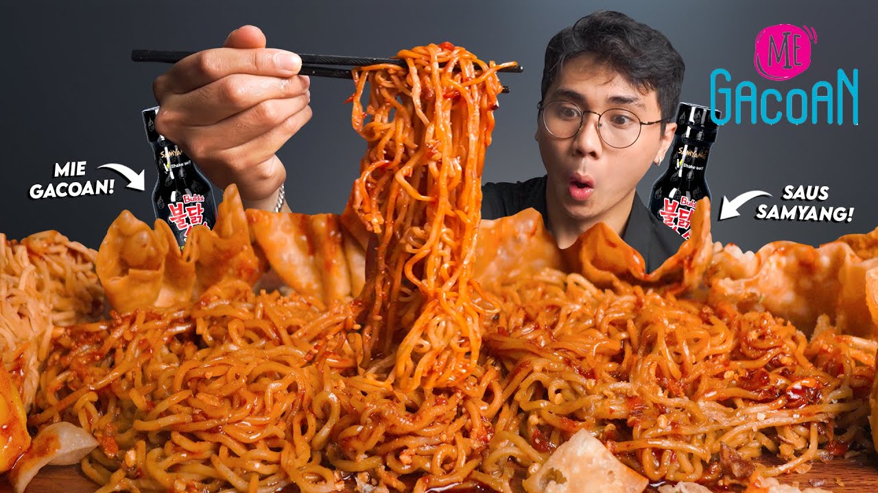 PANAS!! MUKBANG MIE GACOAN LVL 8 PAKE SAUS SAMYANG + DIMSUM SEKALIGUS!! PERUT MELILIT!!🥵