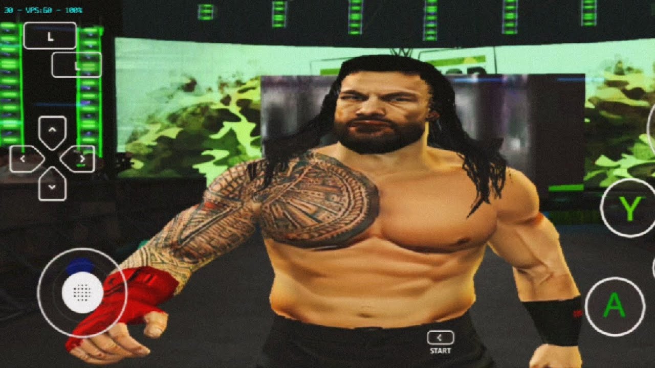 WWE 2k24 Wii - Roman Reigns vs. Jon Moxley [ Dolphin Emulator Android ]