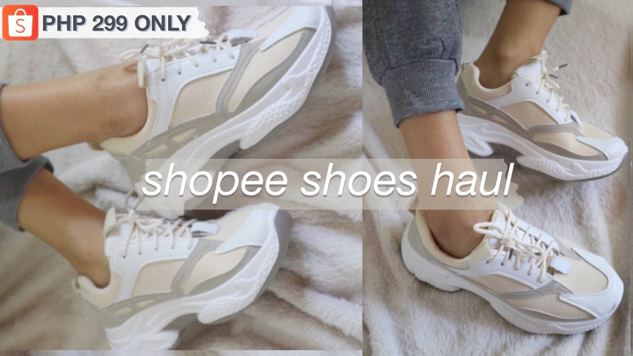 AESTHETIC SHOPEE SHOES HAUL AFFORDABLE SALE FINDS + TRY ON (Below Php 349!!) | 4.4 MEGA SHOPEE SALE