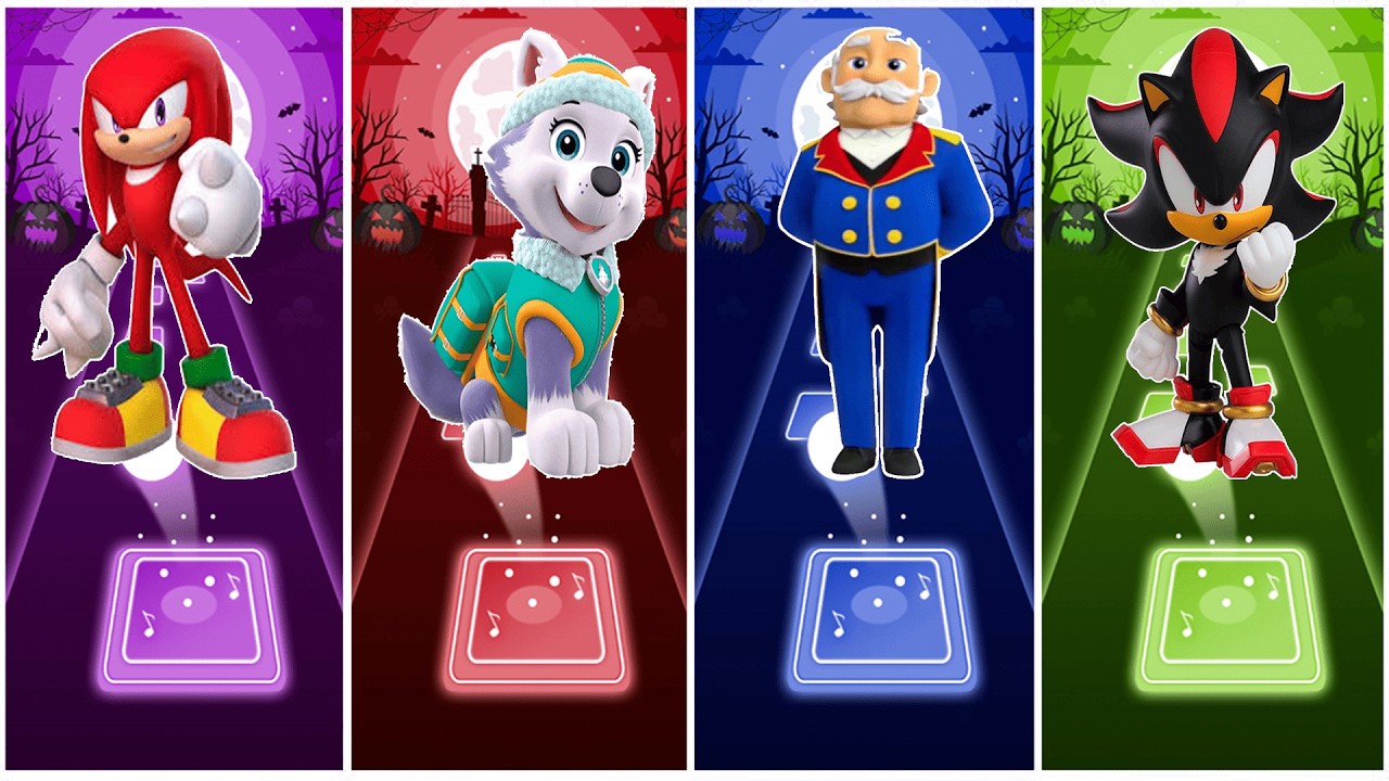 Knuckles 🆚 Everest 🆚 EarlBarkinBurg 🆚 Dark Sonic.🎶 Who Is Best?