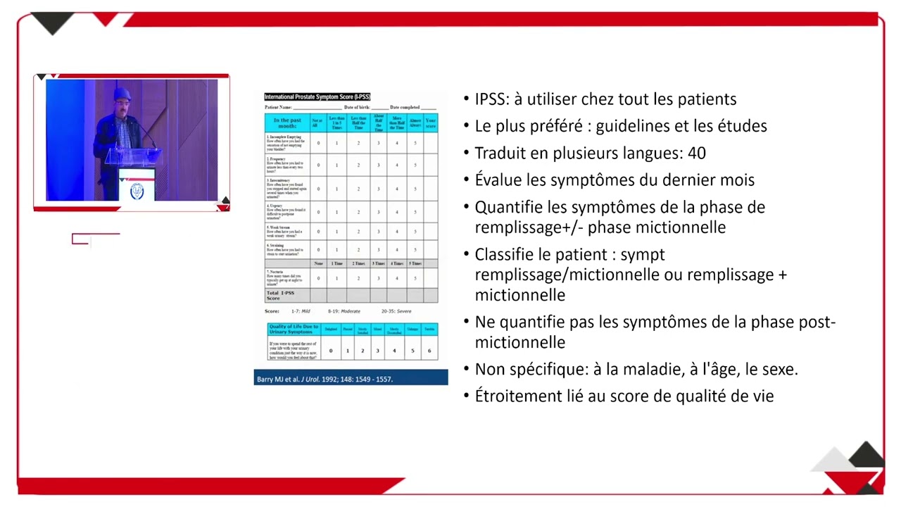 Evaluation clinique de l'HBP