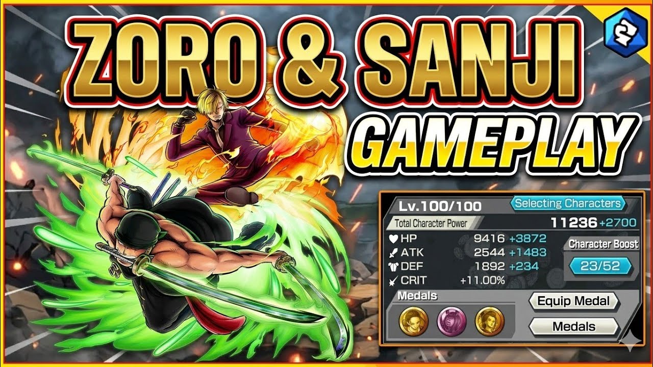 ZORO & SANJI GAMEPLAY | ONE PIECE BOUNTY RUSH | OPBR
