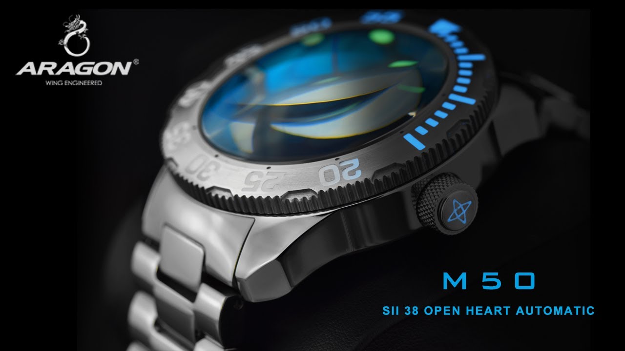 ARAGON&reg; M50 Open Heart SEIKO SII NH38 Automatic