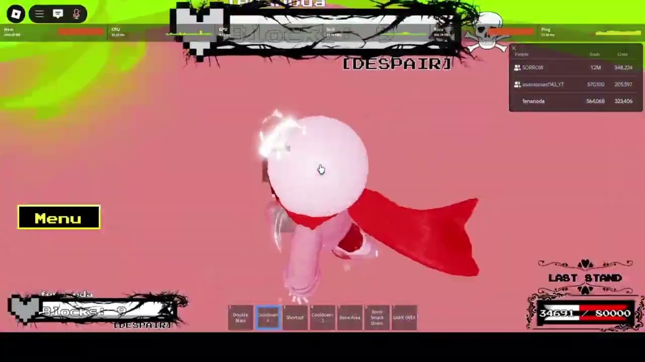 Geno vs Shanghaivania ink(boss)first attempt | Undertale Timeline Collapse #roblox #robloxundertale