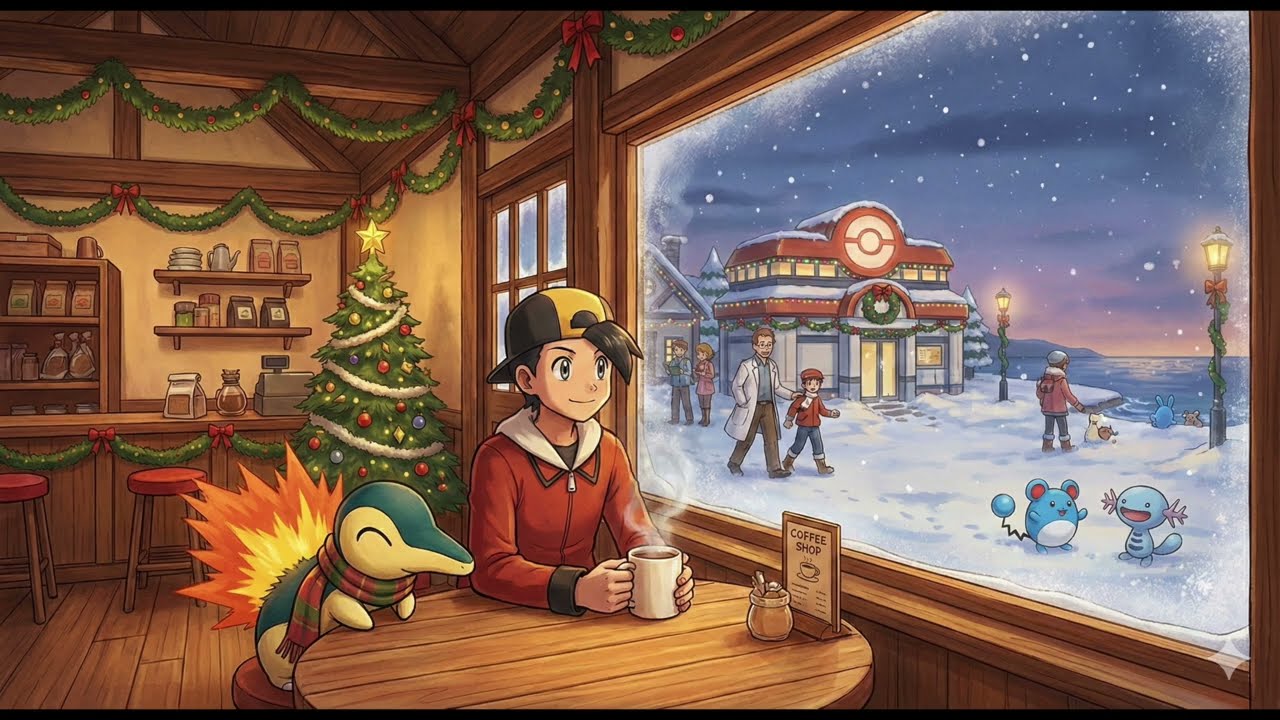 A Cozy Johto Christmas 🎄 Relaxing Pokémon Silver Jazz Remixes to Study/Sleep To