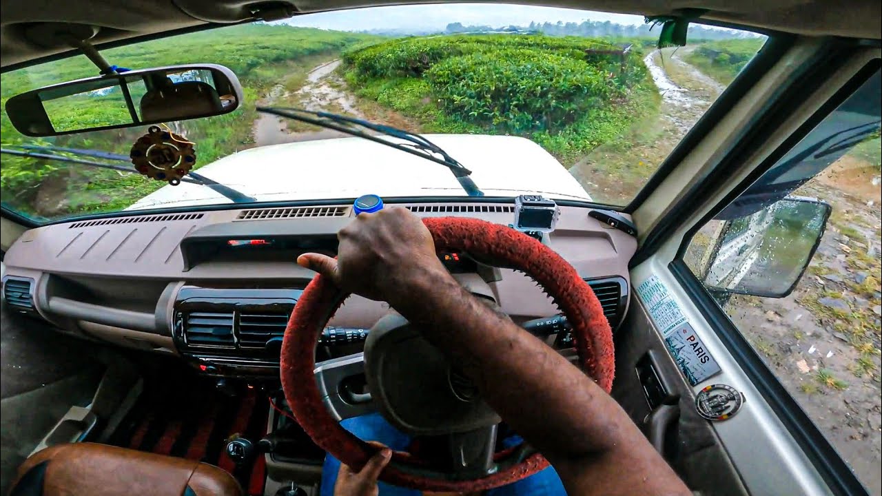 Rainy day Mahindra Bolero Drive Part 3 🌧🌧⛈⛈🌈🌈 Offroad Drive Tea Estate