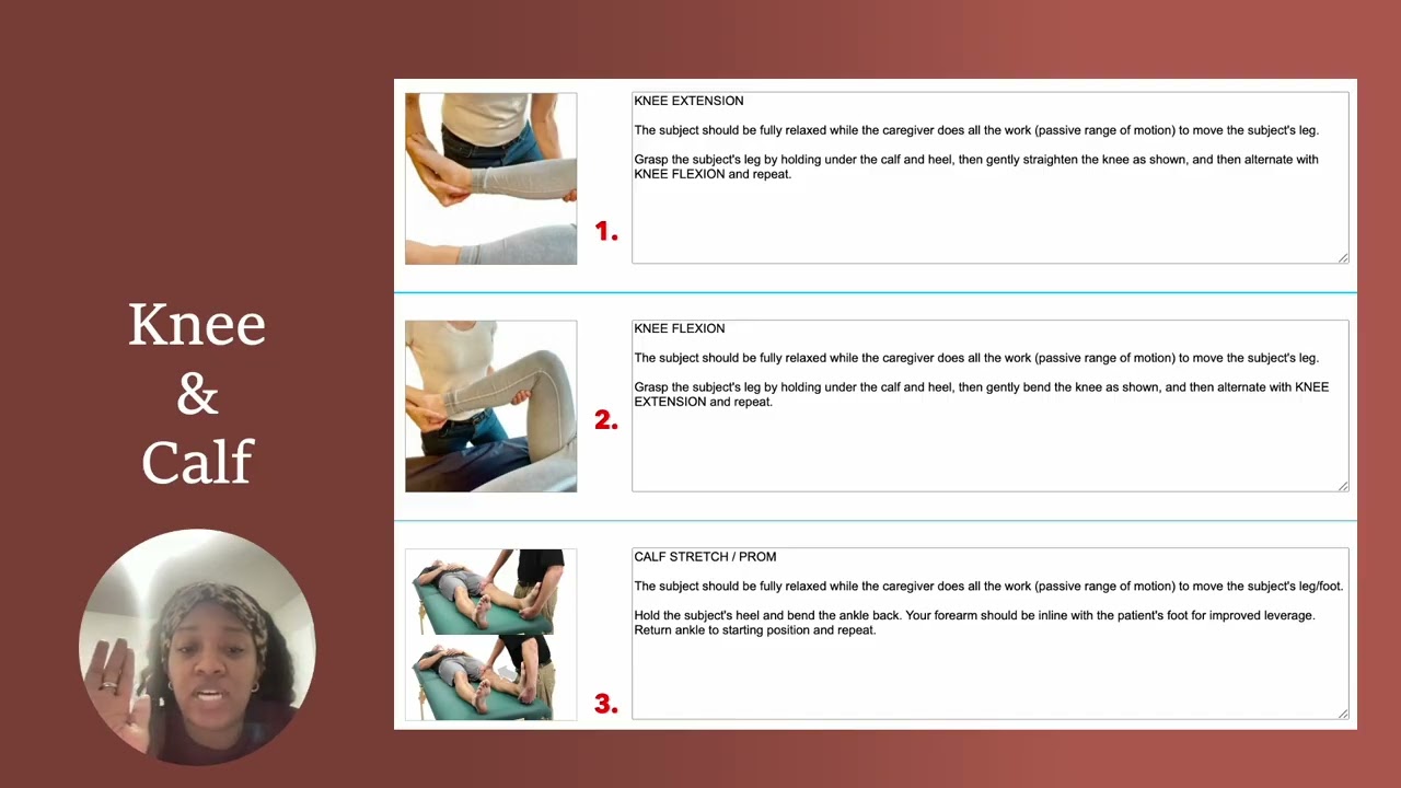 Performing Manual Stretching for the Lower Body