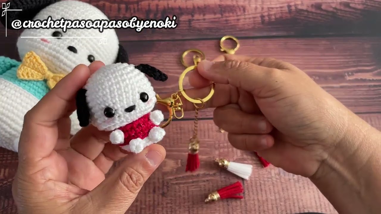 LLAVERO AMIGURUMI Mini Pochacco - Armado fácil