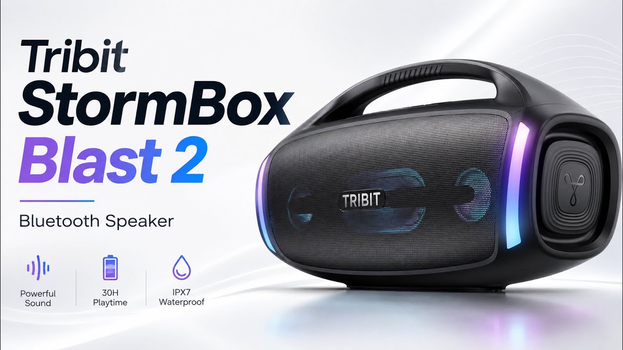 TRIBIT StormBox Blast 2 - 200W Portable Wireless Speaker with Subwoofer, XBass, LED Light
