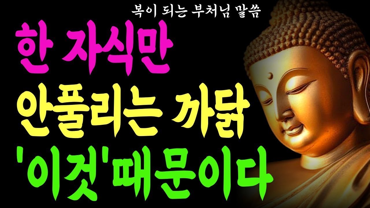 자식마다 복이 다른 이유는 '이것' 때문이다   부처님말씀   부처님가르침   불교명상   자식복  자식운   불교오디오북