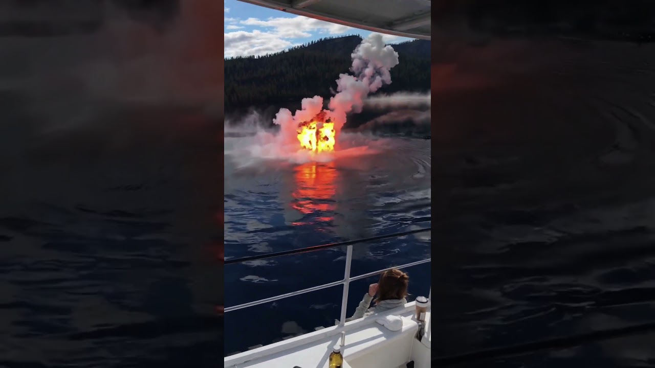 Crater Lake Blows Beside Our Tour Boat 🚤🌋 Phones Slam the Rail!