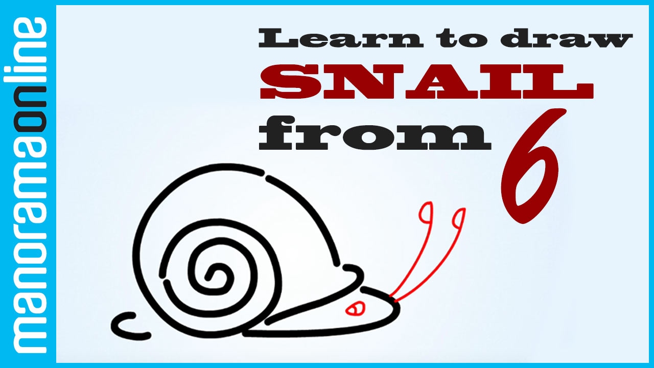 Draw a snail with 6 | Animated Videos for Children | Manorama Online