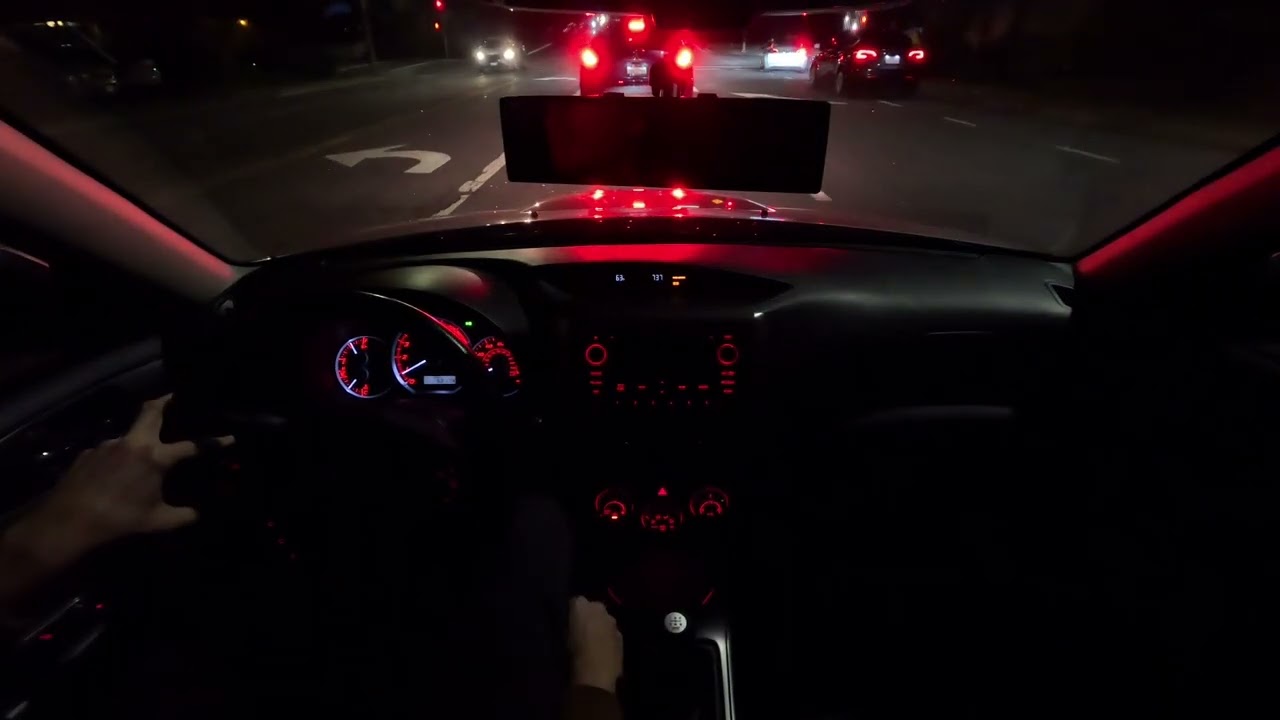 Subaru Impreza WRX Night POV Drive | Boxer Rumble Raw Sound